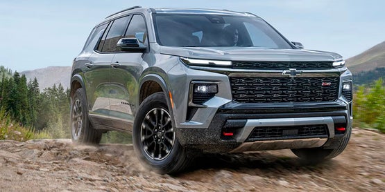 Chevrolet Traverse driving on rough terrain