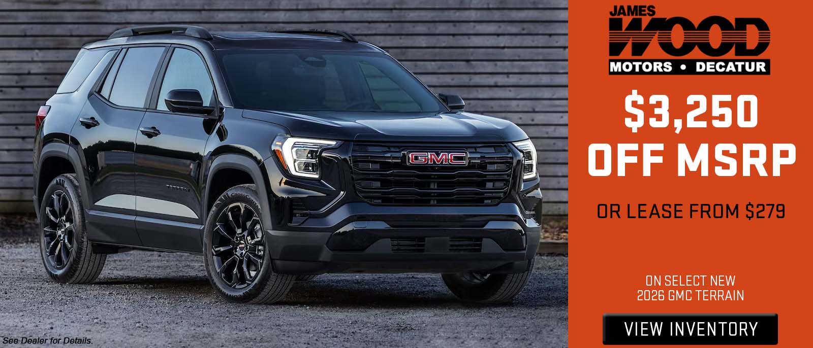 $3,250 Off MSRP or Lease from $279 on Select 2026 GMC Terrai