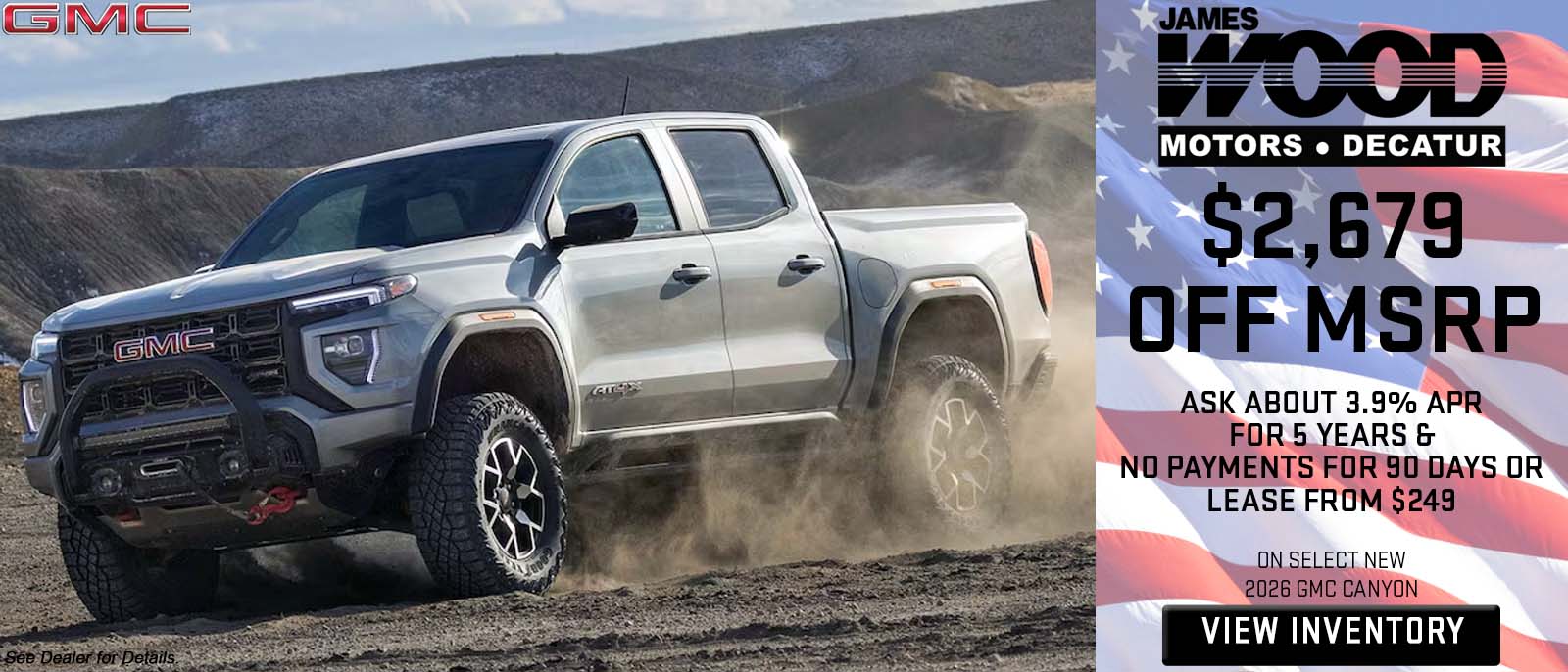 ON SELECT NEW 2026 GMC CANYON