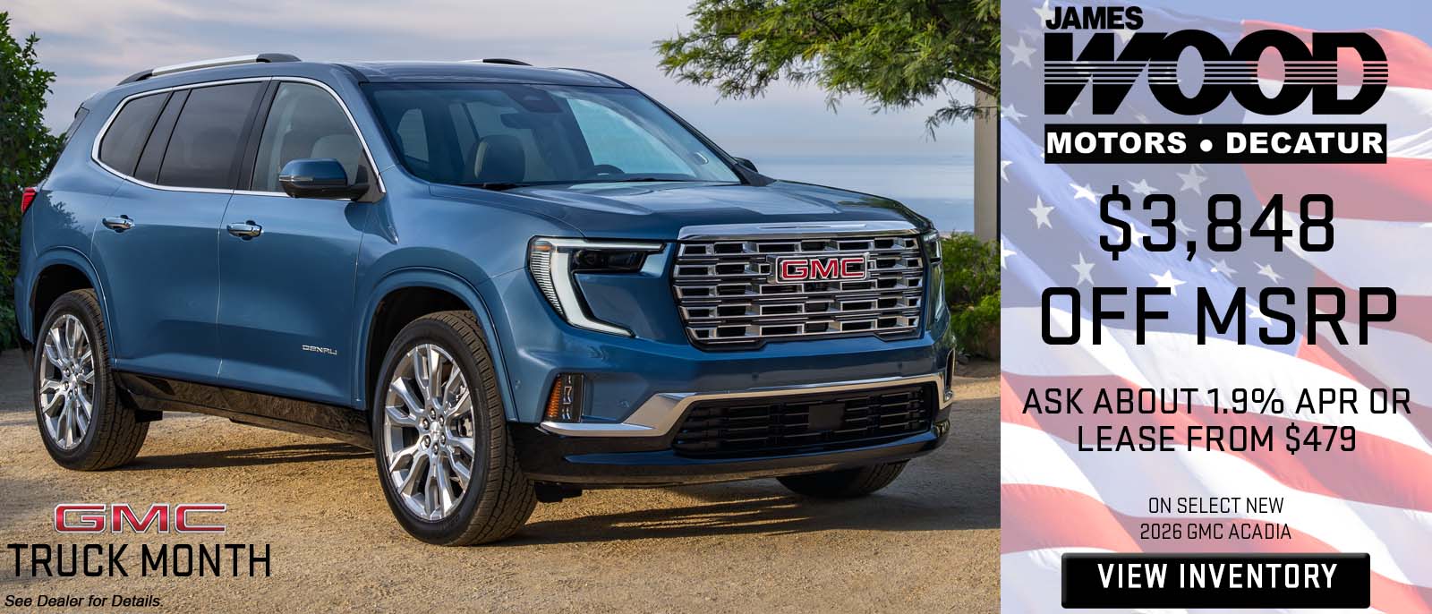 New 2026 GMC Acadia at James Wood Decatur